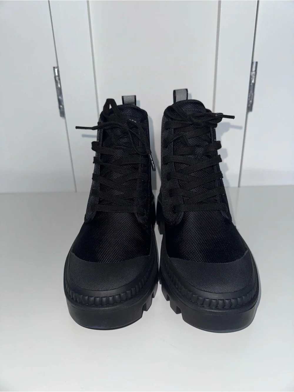 Tory Burch Camp Sneaker Ankle Boots - Perfect Black